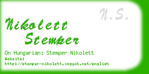 nikolett stemper business card